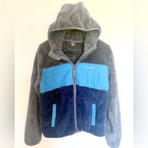 Eddie Bauer Kids Gray and Blue Puffer Jacket